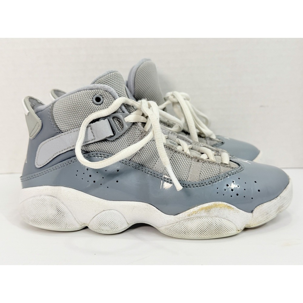 Air Jordan 6 Rings Cool Grey 323432-015 Youth Size 2Y Basketball Shoes